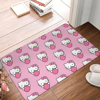 Pembe banyo kaymaz halı Hello Kitty oturma odası Mat giriş kapısı paspas zemin dekorasyon kilim