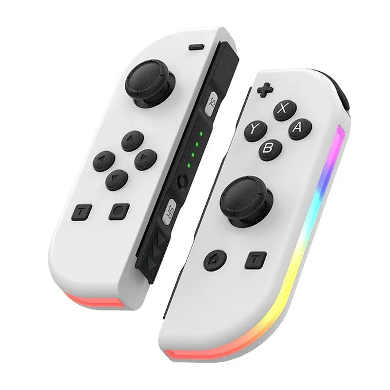 BT 5.2 RGB LED Switch L/R JoyCon Gamepad for Nintendo Switch/Lite/Oled JoyCon Gamepads Joystick with Dual Vibration