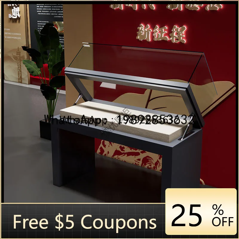 

G1 Display Cabinet Historical Artifact Display Counter Antique Calligraphy and Painting Porcelain Hydraulic Display Cabinet