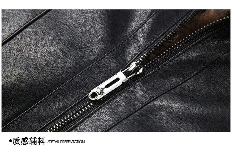 Hohe Qualität männer Casual Faux Leder Ente Unten Jacken Winter Streetwear Warme Puffer Mäntel Verdicken Pelz Kragen Tops Unten Parkas – Detail 18