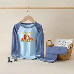 The Lion King Kids Boys Girls Pajamas Sets Sleepwear Cartoon Long Sleeve T-Shirt Tops with Pants Baby Spring Autumn Clothes