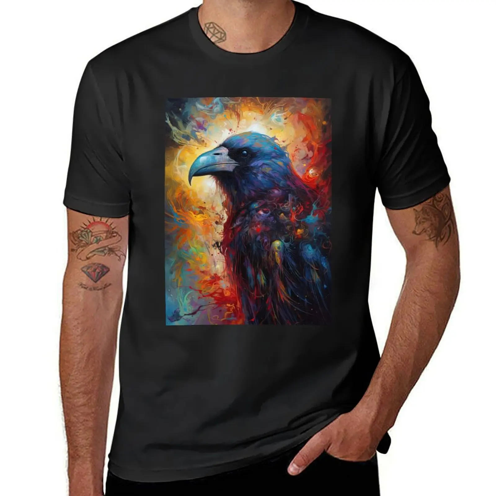 

Raven T-Shirt anime t shirts cotton graphic tees blanks vintage t shirt men