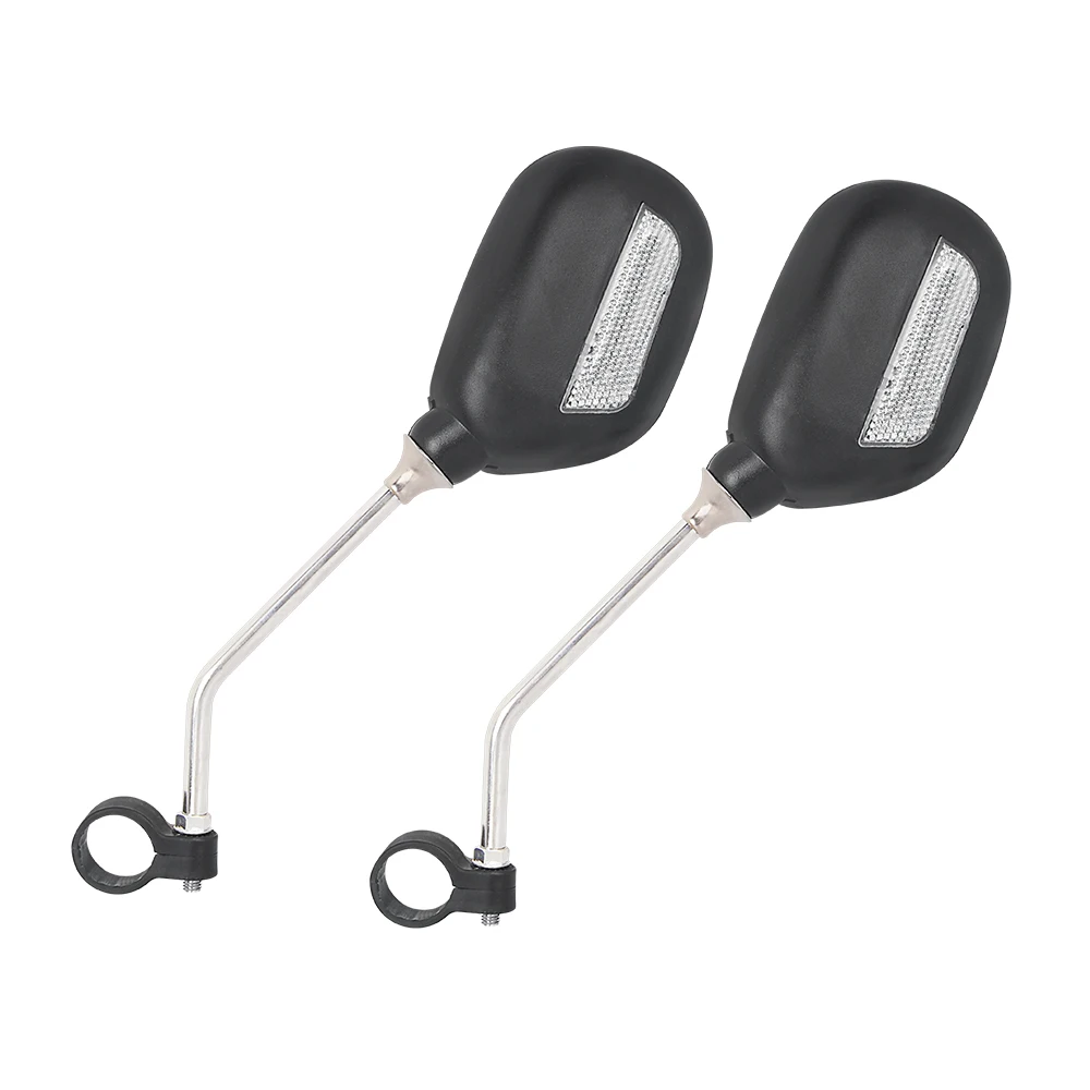 Pair Bike Rearview Mirror Safety Bicycle Rear View Glass Mirrors Adjustable Cycling Rearview Left Right Mirror