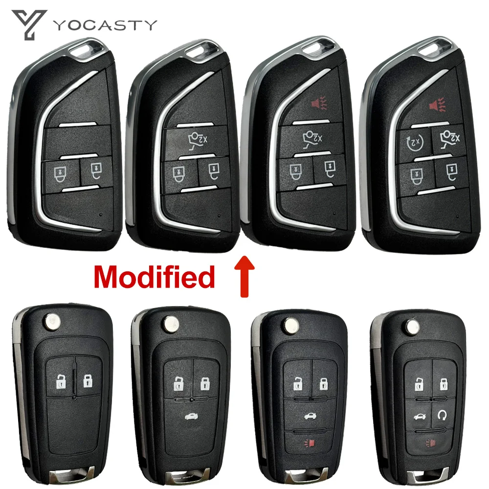 

YOCASTY Modified Remote Smart Car Key Shell For Vauxhall Insignia Astra Chevrolet Cruze Epica Lova Camaro For Buick 2/3/4/5 BTNS