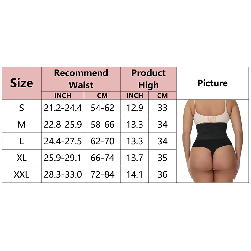 Women High Waisted Shaper Thong Tummy Control Panties Slimming Underwear Waist Trainer Shaping Briefs Butt Lifter Shapewear