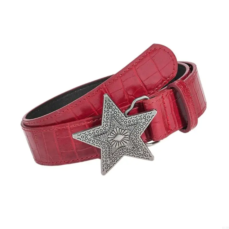 WXTD Unisex Chain Chain Star Punk Belt para Women Proms Club Party Daily Wear