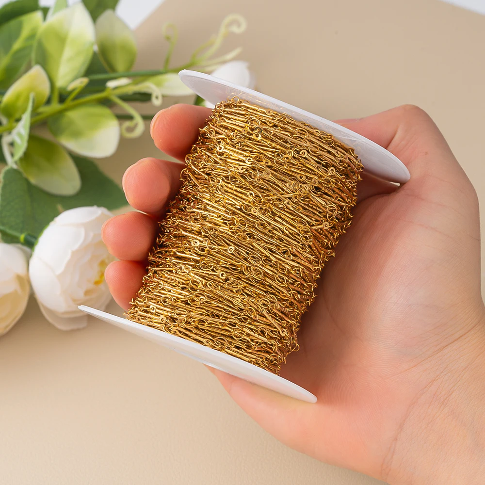 1 متر الفولاذ المقاوم للصدأ الذهب قضيب ثعبان سلاسل ل عقد دي اي واي سوار أقراط مستلزمات صناعة المجوهرات الاكسسوارات اليدوية