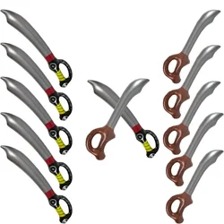6pcs Pirate Sword Inflatable Swords Inflated Knife for Pirate Party Supplies Halloween Cosplay Stage Props Pirate Party Toys