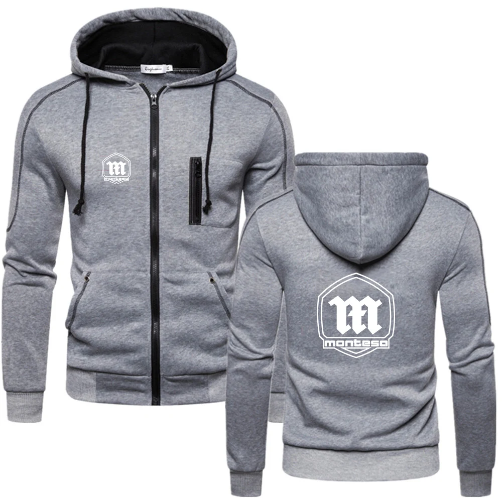 2023 New Men Montesa Motorcycle Fashion Brand Hoodies Spring and Autumn Comfortable Casual Solid Color Sweatshirt Tops