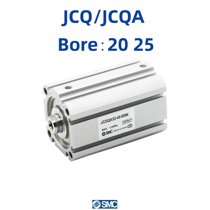 

JCQ JCQA JCDQ JCDQA Bore 20 25 SMC Compact Cylinder Double Acting Single Rod JCQ20-15 JCDQ25-10 JCQA20-15 JCDQA25-20