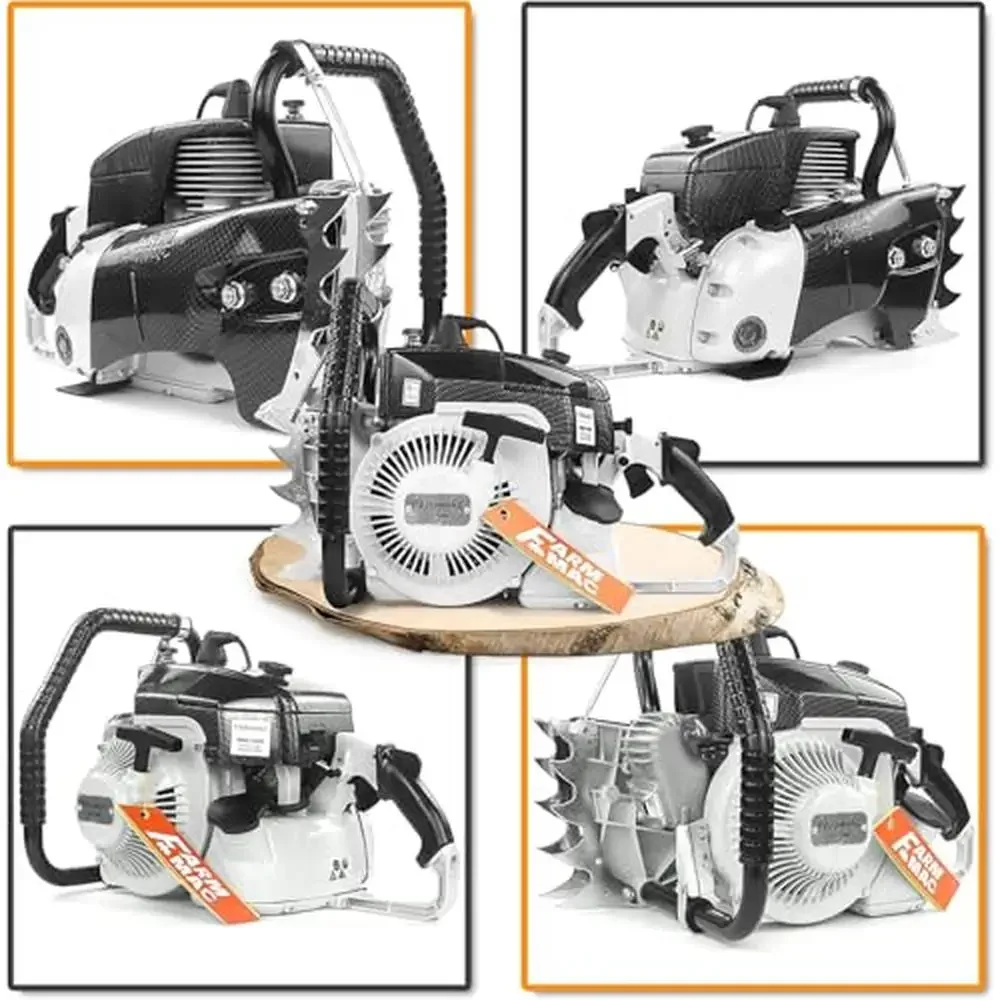 Gas Chainsaw 42 Inch Alloy Solid Bar 105cc 2-Cycle Power Chain Saws 4.8KW 6.5HP Milling Work Surging Fast Ignition High Speed