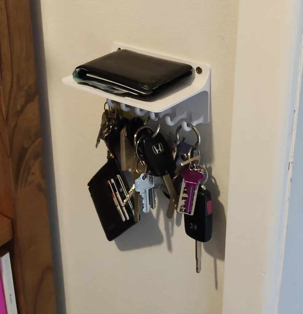 Universal RV Camper Keys And Wallet, Phone Storage Stand White Suitable For Most Rv Camper Motorhome Boat Storage Stand