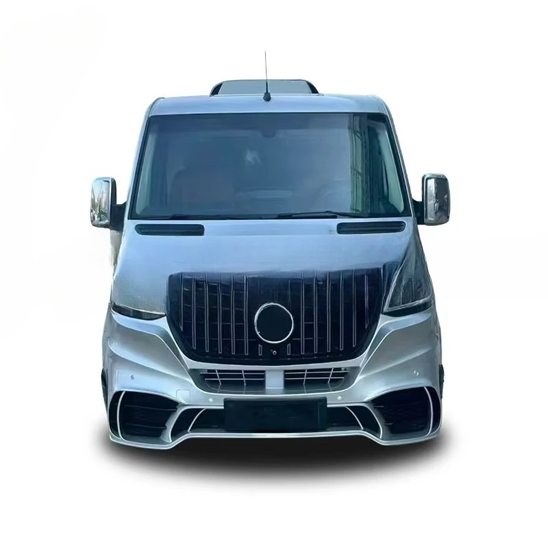 For Sprinter W906 to W907 Old to New Upgrade Body Kit Front Bumper Grille Headlights Side Fenders