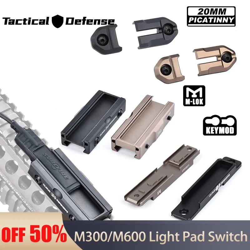 

WADSN M600 M300 Airsoft Weapon ST07 Pressure Pad Switch Scout Light Flashlight Mlok Keymod Rail Mount Accessories Picatinny Rail