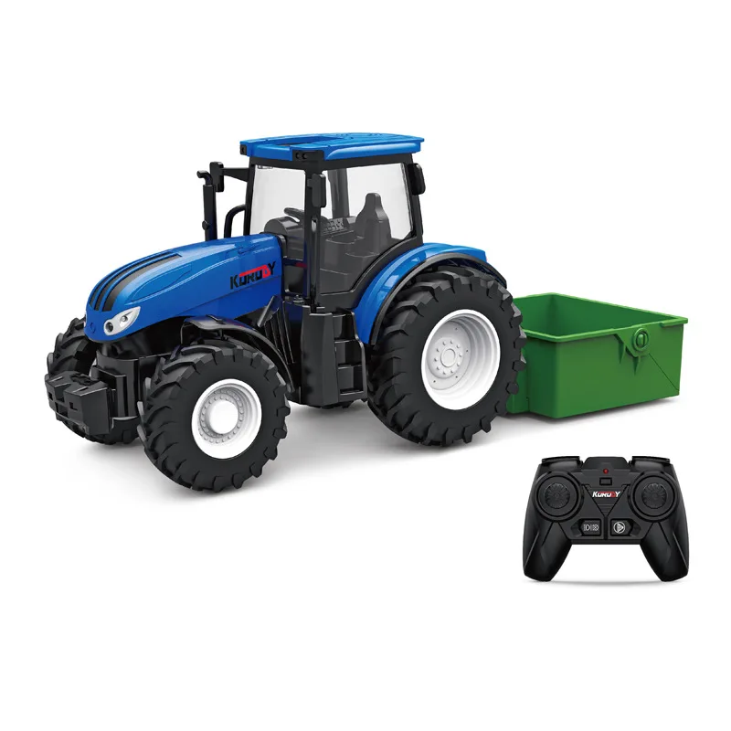 1:16 RC Tractors Remote Control Car Farm Agricultural RC Trailer LED 27MHZ Radio RC Farmer Alloy Trucks Electronic Toy Boys Gift