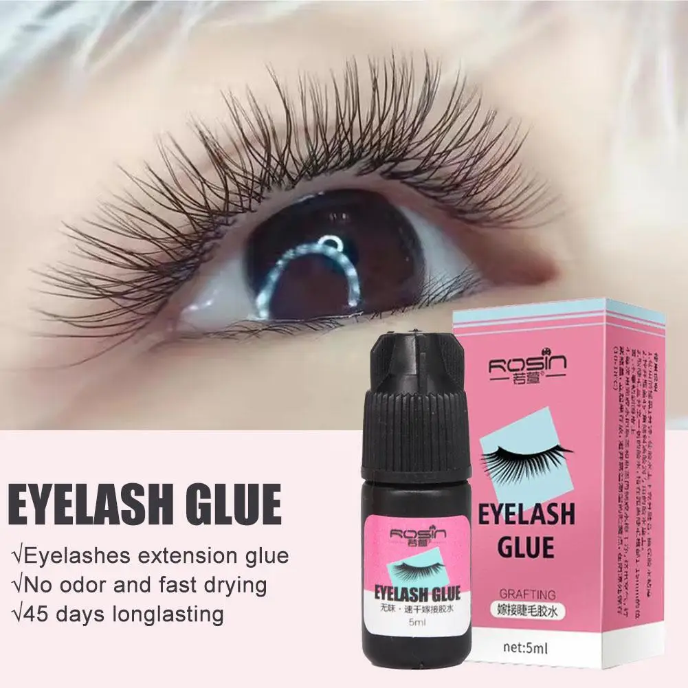 5ml Waterproof Eyelashes Extension Glue Long Lasting No Quick Lashes Drying Glue Adhesive Irritant Black Makeup Glue Grafti B7J2