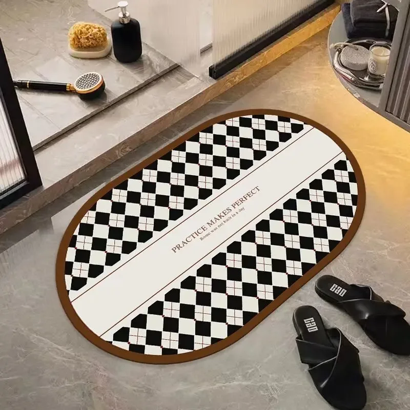 Bathroom Cabinet Diatom Mud Door Absorbent Foot Mat Quick Drying Non-slip Floor Mat Toilet Toilet Door Mat Carpet