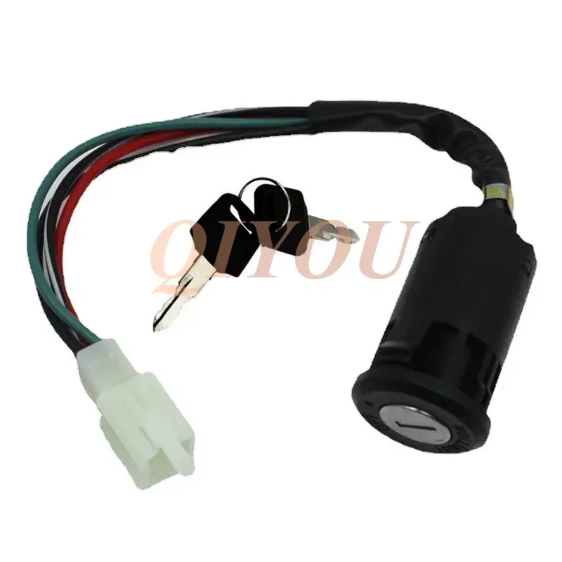 

4 Wire Pin Key Ignition Switch Male Plug Ignition Switch Key Replacement for ATV Quad Dirt Bike Scooter Motorcycle