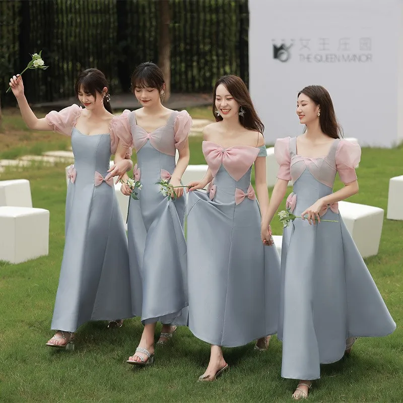 Bridesmaid Dress New Wedding Sisters' Clothes Slimming Slim Fit Group Evening  Female Temperament