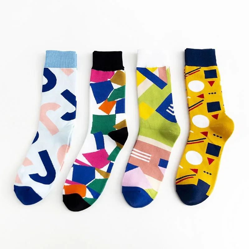 New Men's Socks European and American Fashion Street Socks Large Size Medium Tall Men's Socks