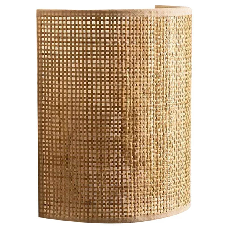 

Настенный светильник из ротанга, настенное крепление для фермерского дома, освещение для гостиной, спальни, прикроватное бра, светодиодное освещение для коридора