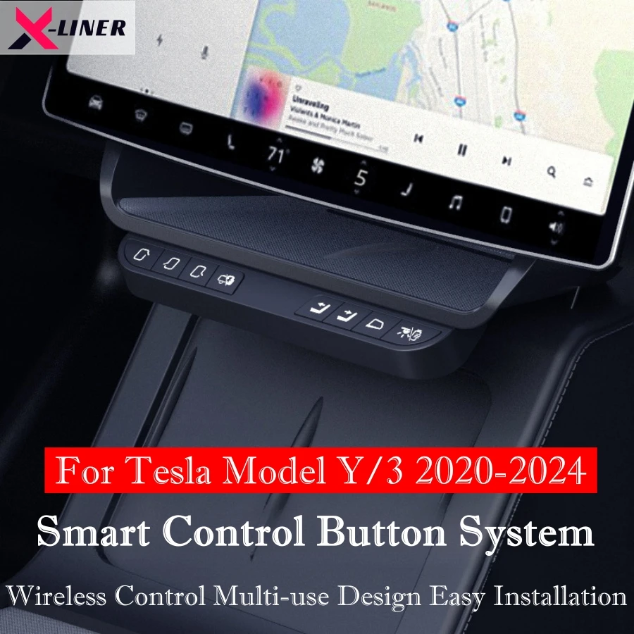 Per Tesla Model Y/3 Model 3 Highland 2024 Wireless Smart Button Center Screen Storage Box chiavi di controllo per la regolazione del sedile della