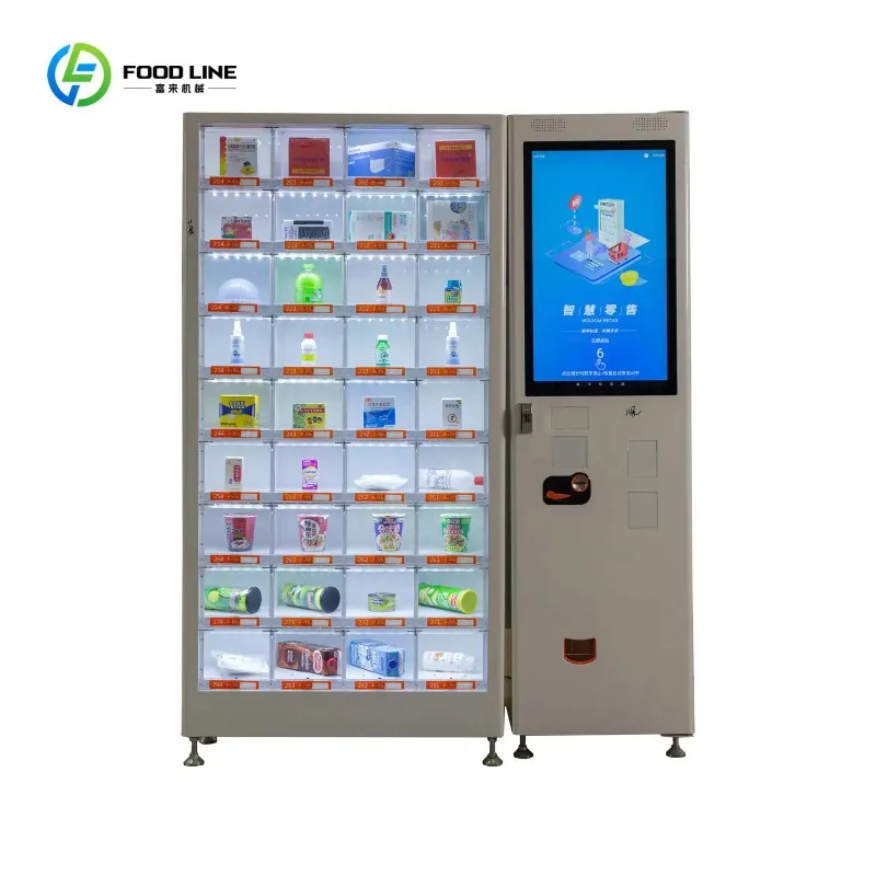 

Independent 32/40 Locker Vending Machine Combo Vending Machine for Snack Drink Bottle Wine Beer Champagne for Sale