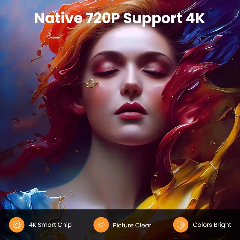 2024 New Upgrade Projector Android 11 4k Electric Focus 270 Ansi Lumen Proyector Full Hd Smart Portable 720p Mini Projectors