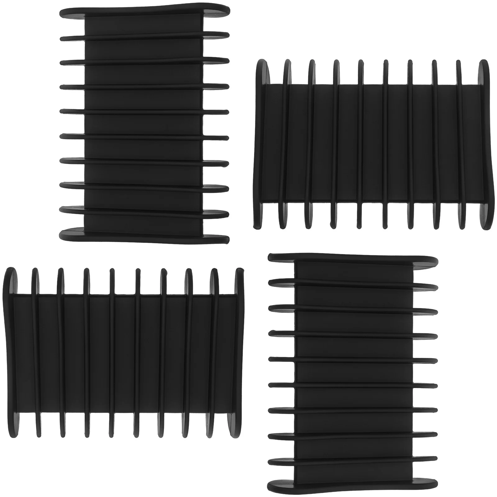 

4Pcs Silicone Soap Holder Self-Draining Design Anti-Slip Base for Bathroom Kitchen Shower Countertop Drying Tray Storage Rack