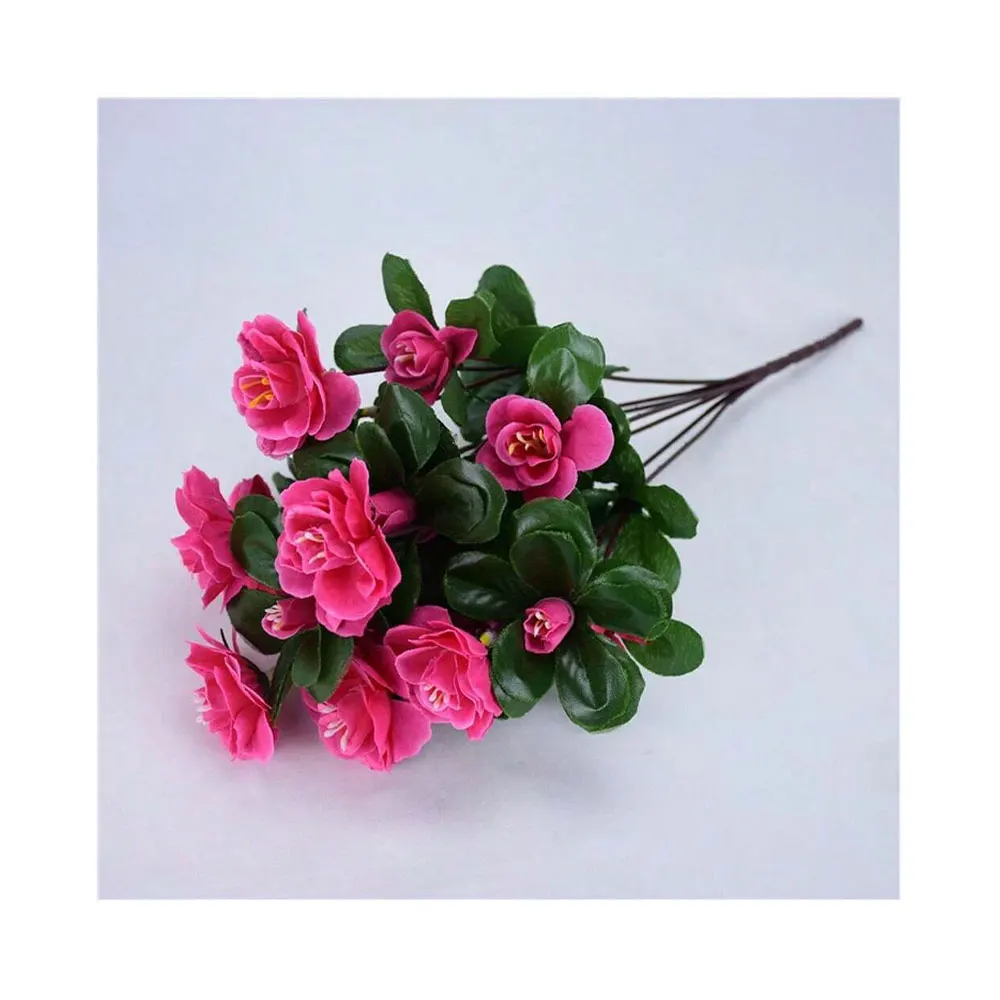Outdoor Herbst Künstliche Rote Azalea Hochwertige Blumen Büsche UV-beständig Dekor Gefälschte Blumen Home Dekorationen Klein Für Garten – Detail 12