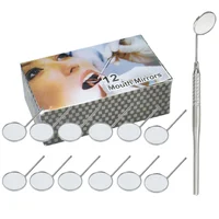 Espejo Dental para boca, cuidado bucal, mango de espejo para dientes, consumibles, herramienta Dental de acero inoxidable