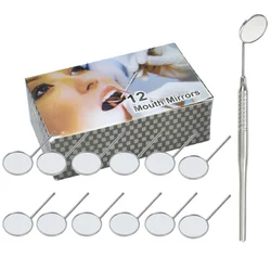 Dental Mouth Mirror Oral Care Teeth Mirror Handle Consumables Stainless Steel Dental Tool
