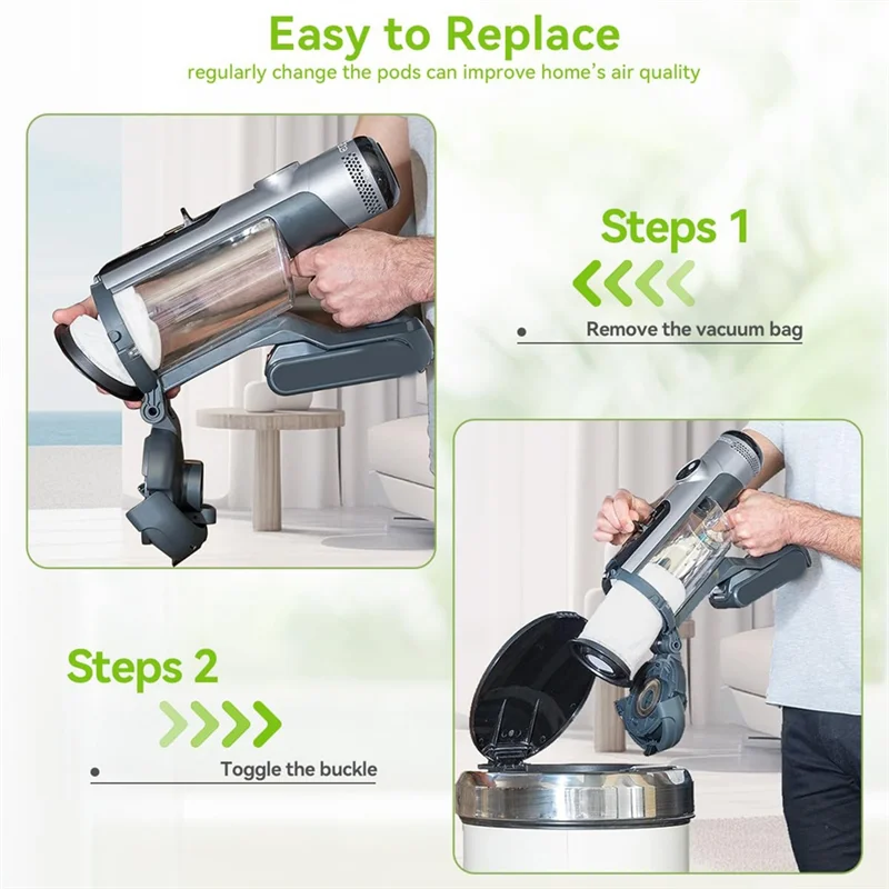 A84G-For Henry Quick Stick NQ100 Hen 100,Microfiber 5 Layer Filtration Vacuum Cleaner Replacement Parts- 5Pcs Pods Hoover Bags