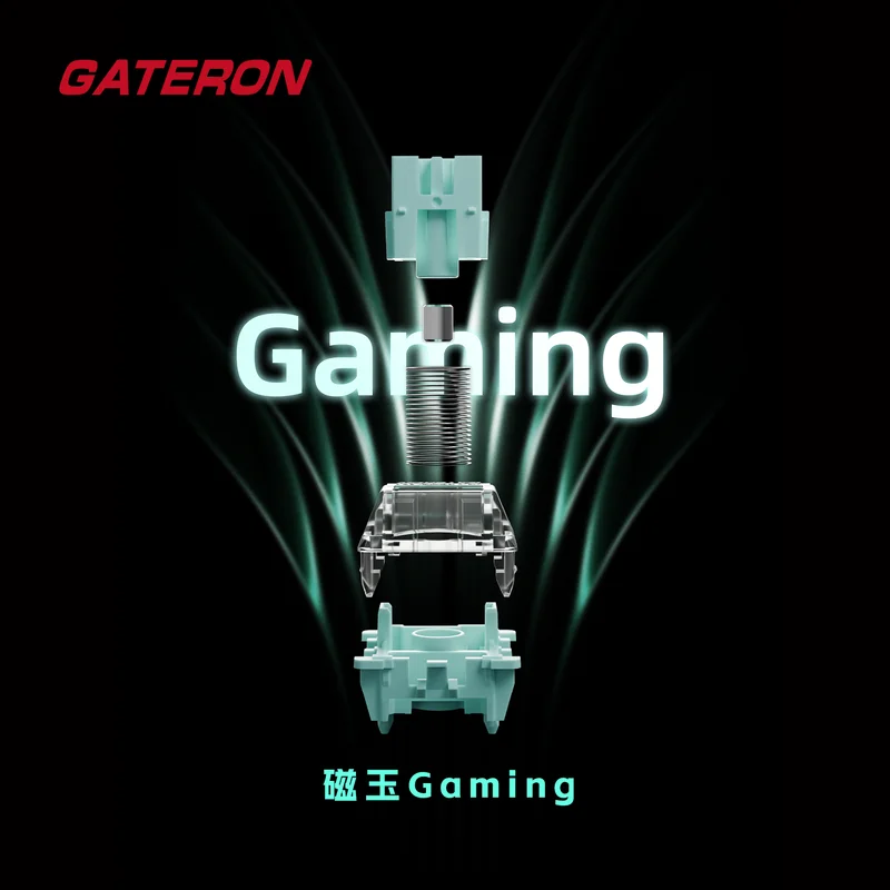 GATERON NEW Magnetic Jade Gaming Customized Switch Mechanical Keyboard Adjustable Keystroke  PC Esports Keyboard Switches Gift