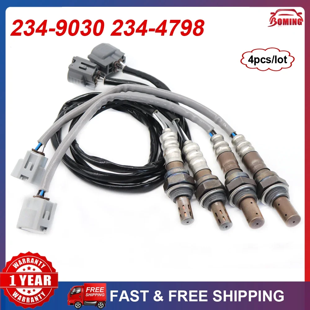 4PCS New Car Up&Downstream Lambda O2 Oxygen Sensor 234-9030 234-4798 Fits For Jaguar XJ8 XJR 2004 4.2L 2349030 2344798