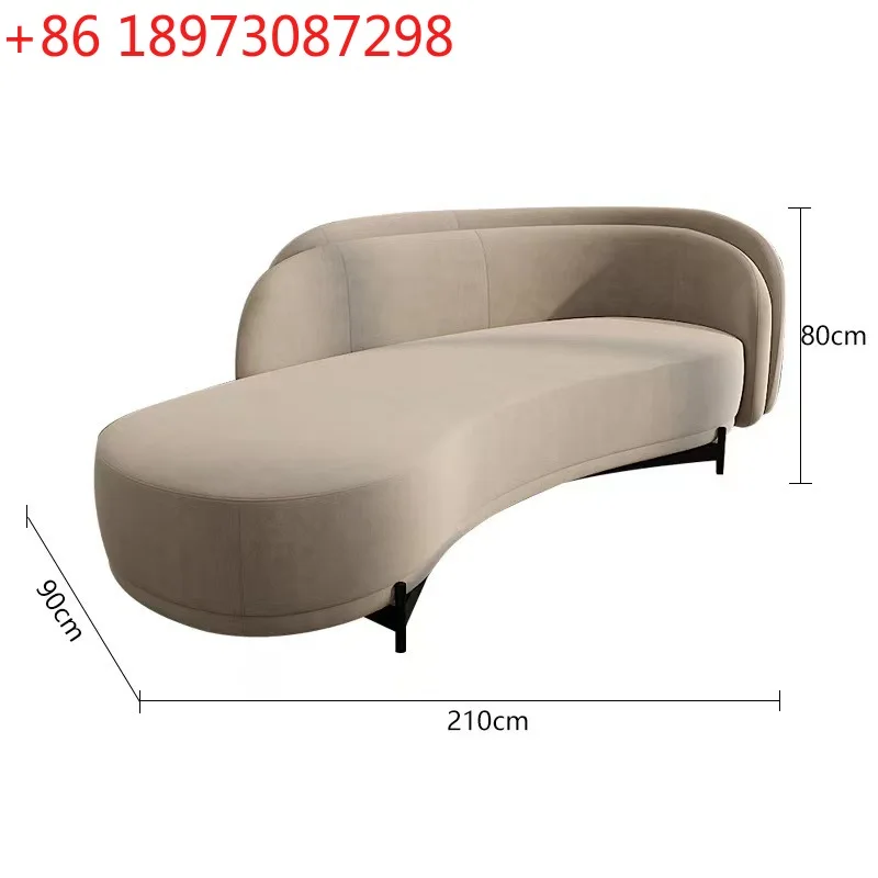 Modern curved negotiation sofa hotel clubhouse beauty salon rest reception villa bed and breakfast sofa