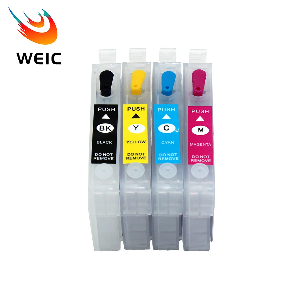 4Color T1351 T1332 T1333 T1334 Refillable Ink Cartridge for Epson Stylus T25 TX125 TX135 Printer  with Chip