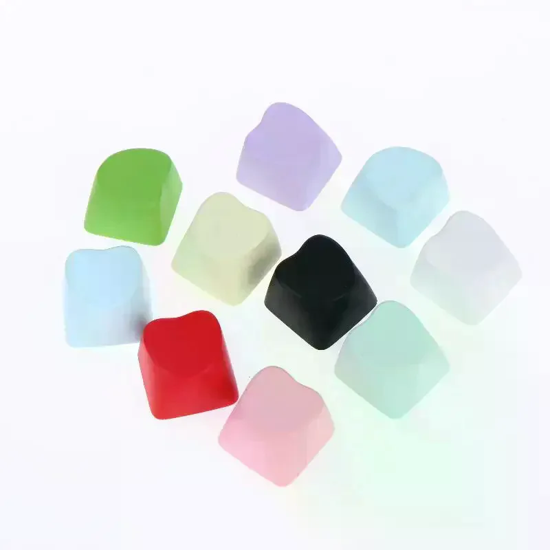 Heart Shaped No Engraved Cherry Keycaps 1U Thick PBT 10/20pcs for Custom Mechanical Keyboard Replacement Accessory