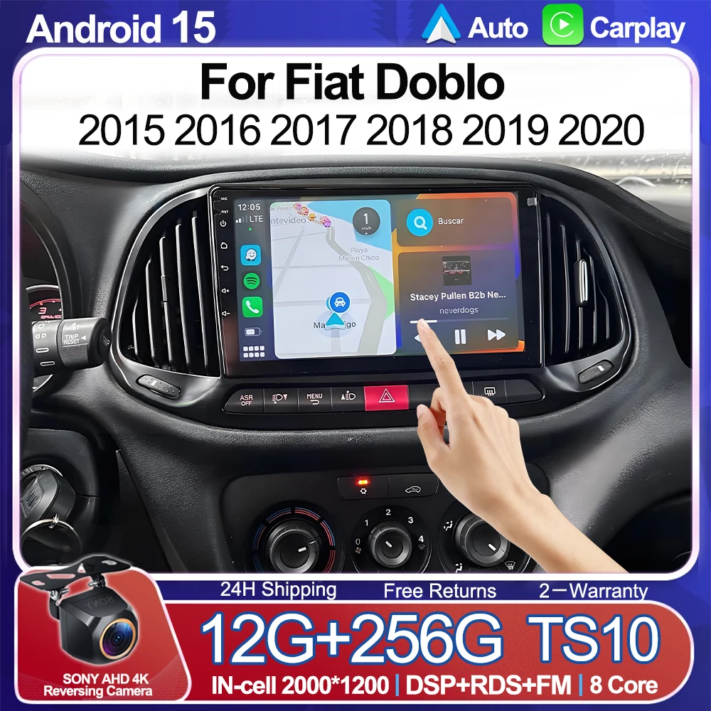 

Автомобильный радиоприемник Android для Fiat Doblo 2015 2016 2017 2018 2019 2020, автомобильные интеллектуальные системы, стерео Carplay, GPS-навигация, видео Wi-Fi
