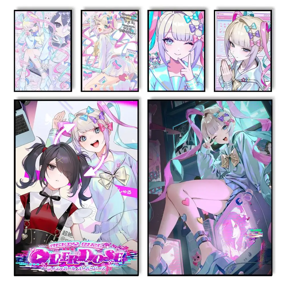 anime Needy Streamer Overload Poster HD Self Adhesive Waterproof Wall Art Ideal for Home Office Dorm Bedroom Great Gift