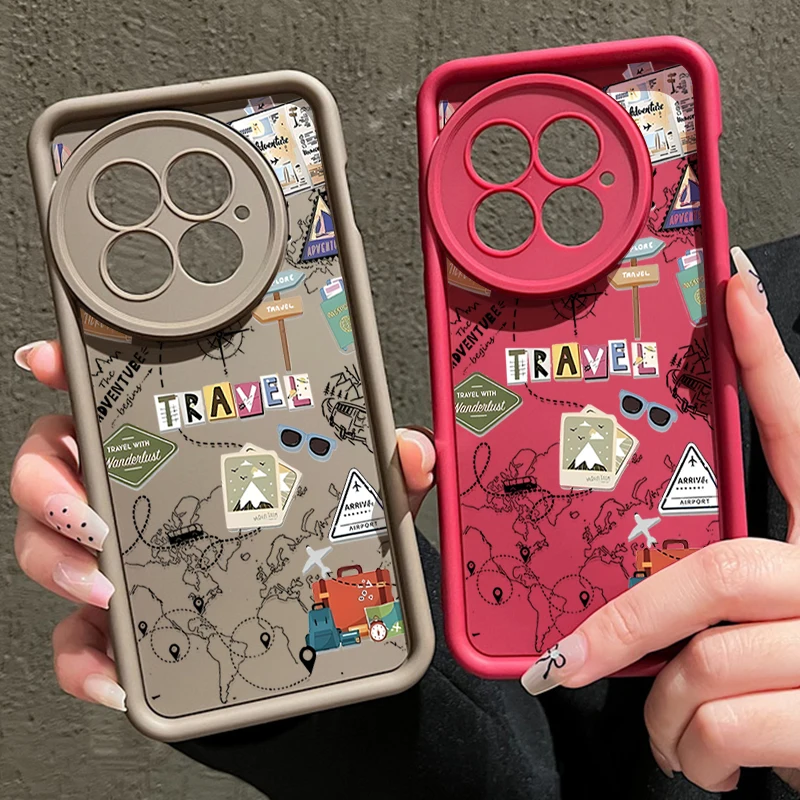 Travel Maps Signposts Soft Case For OnePlus 13T 13 12 ACE 5 3 2 13R 12R 11R Shockproof Silicone Phone Cover For OnePlus 13T 12R