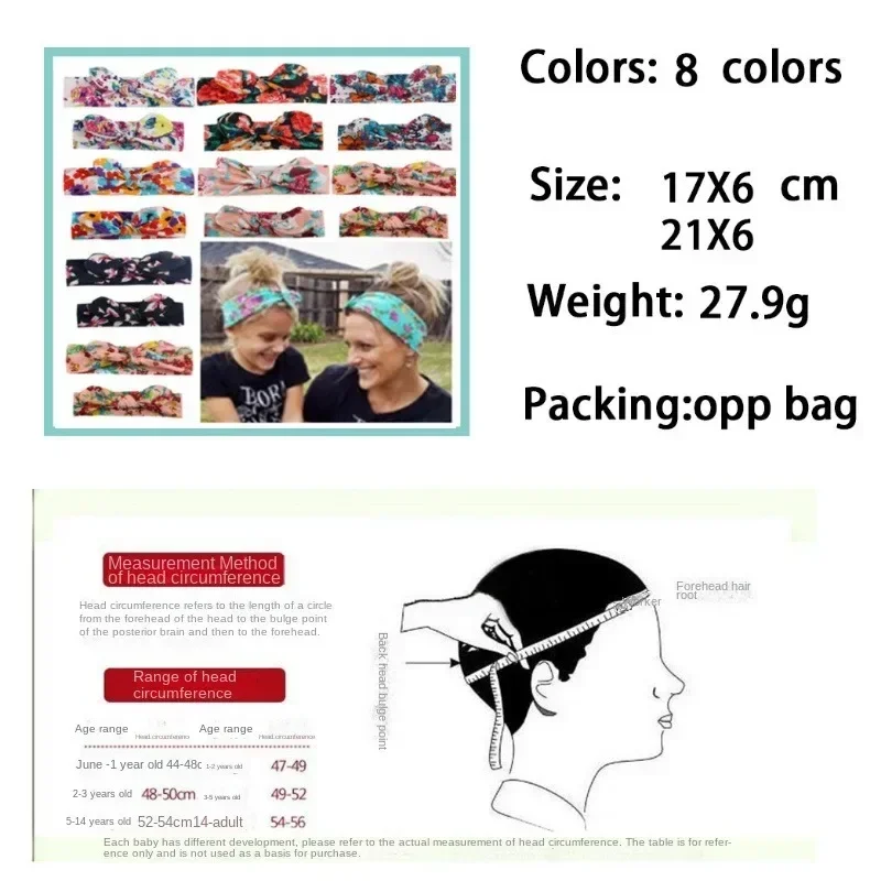 2pcs Parent-Child Headwear Mom Daughter Matching Hairband Set Turban Baby Girls Twist Knot Headbands Family Accessories