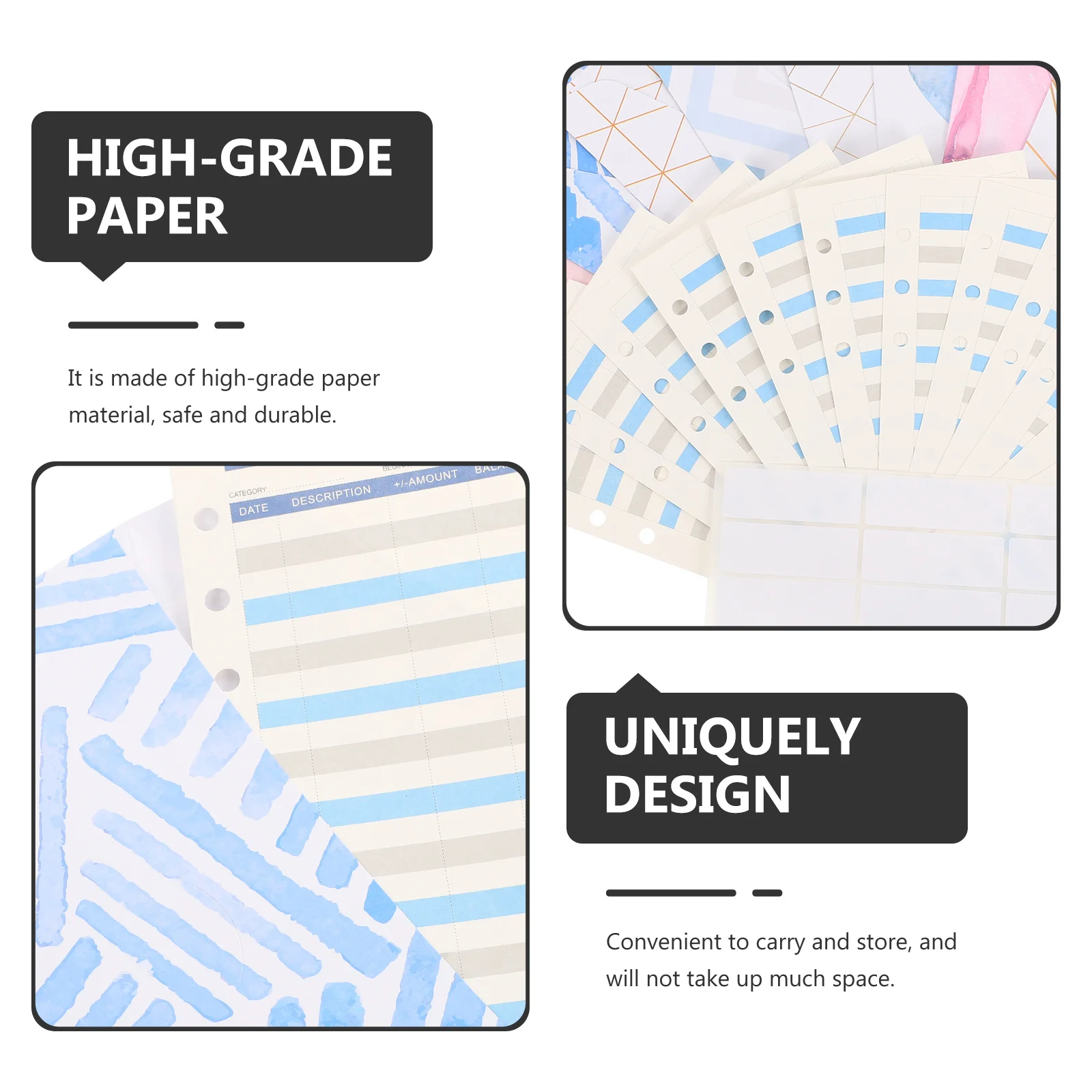 

1 Set Of Cash Envelopes Budget Loose-Leaf Money Organizers Financial Tracking Account Book Envelope Replacement