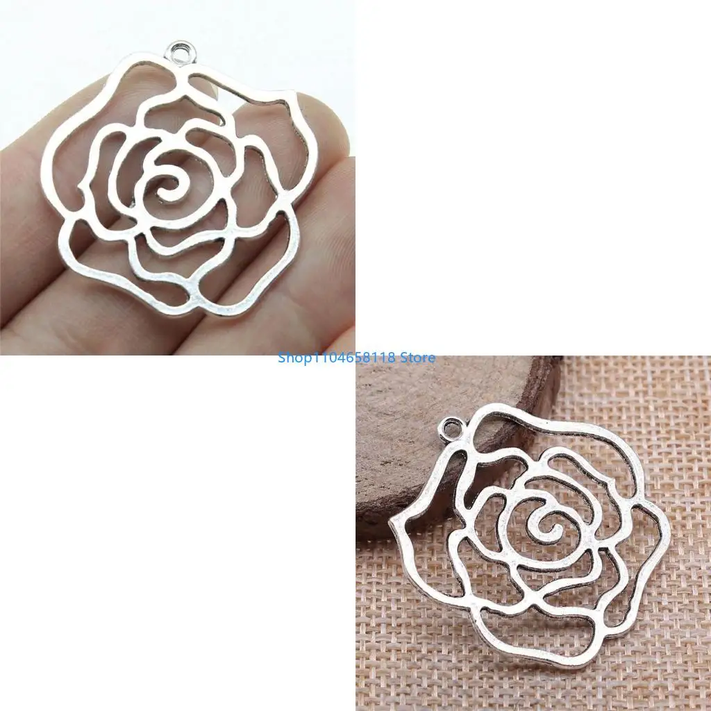 Серебряная-розовая-ожерель