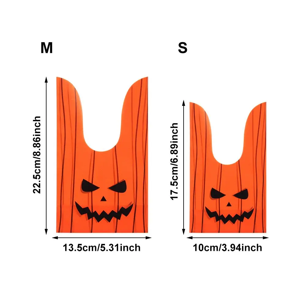 50 pezzi di pipistrelli per feste zucca sacchetti di caramelle di Halloween imballaggio da forno sacchetto di biscotti decorazione di Halloween