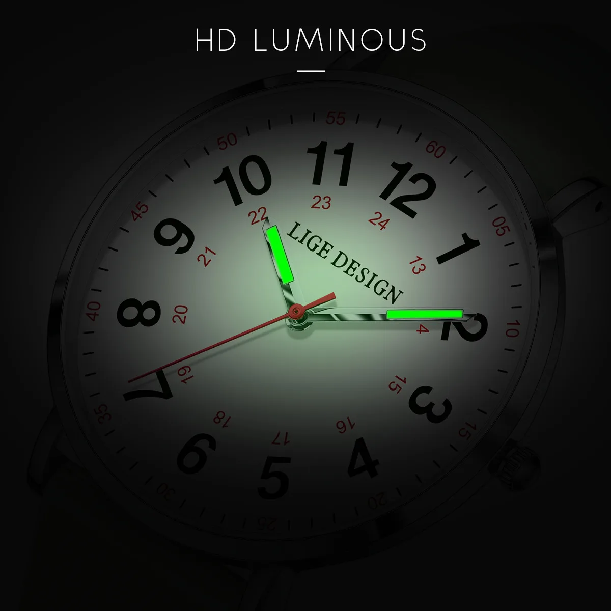 2025 LIGE 여성용 시계 우아하고 심플한 방수 12/24시간 다이얼 실리콘 스트랩 학생용 여성 시계 선물 Montre Femme