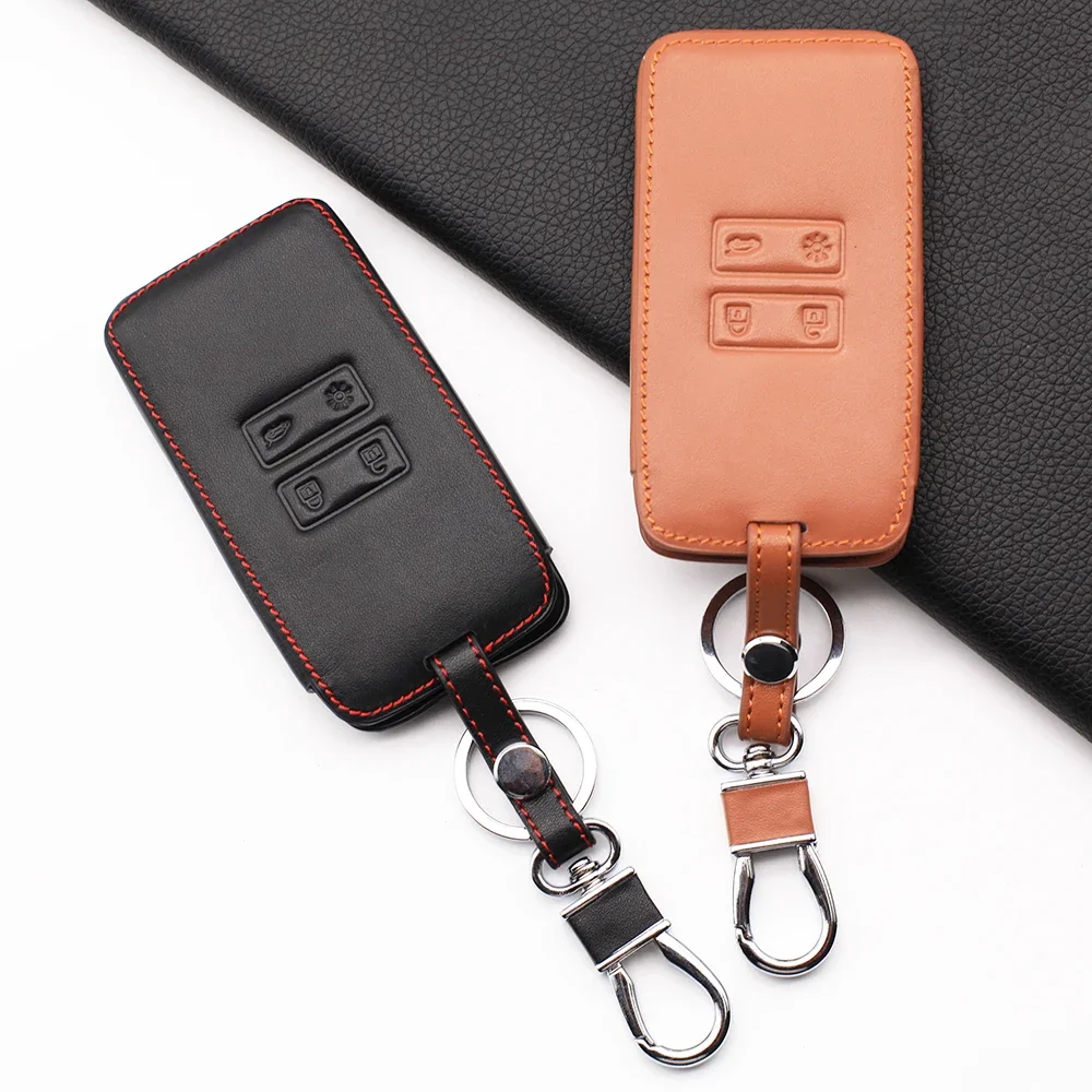 High Quality Leather Key Cover Case For Renault Talisman, Cap149, Space Clio, Megane, Koleos, Scenic 4 Remote Cards Accessories