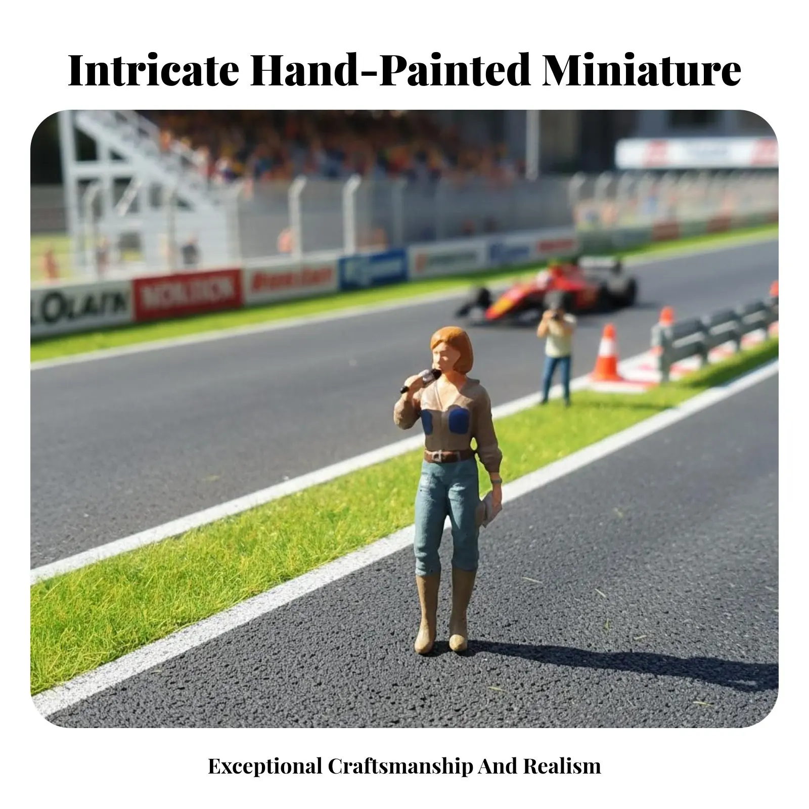 

1:64 on-Scene Broadcast Crew Collectible 1:64 Scale Miniature Scene People Miniature Journalist Figurine Lifelike Features