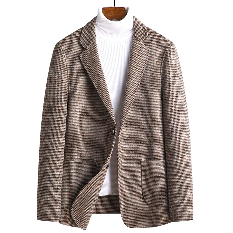 

MRMT 2024 Brand New Handmade Tweed Suit Wool Suit Men's Cashmere Small Suit Nizi Blazer Men Overcoat For Male Men's Jackets