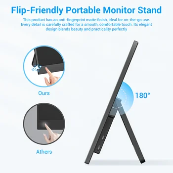 VEOUT 14吋可攜式顯示器,1920*1080P IPS 16:9筆電顯示器,附USB-C介面、FreeSync、HDMI遊戲顯示器,並附支架 7 最佳銷售 便攜式螢幕顯示器 - №4